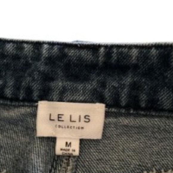 Le Lis High Waist Wide Leg Cuffed Jeans Medium - Picture 4 of 5